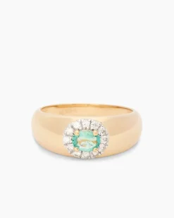 Sale Ring mit Sambia Smaragd und Zirkon Ringe