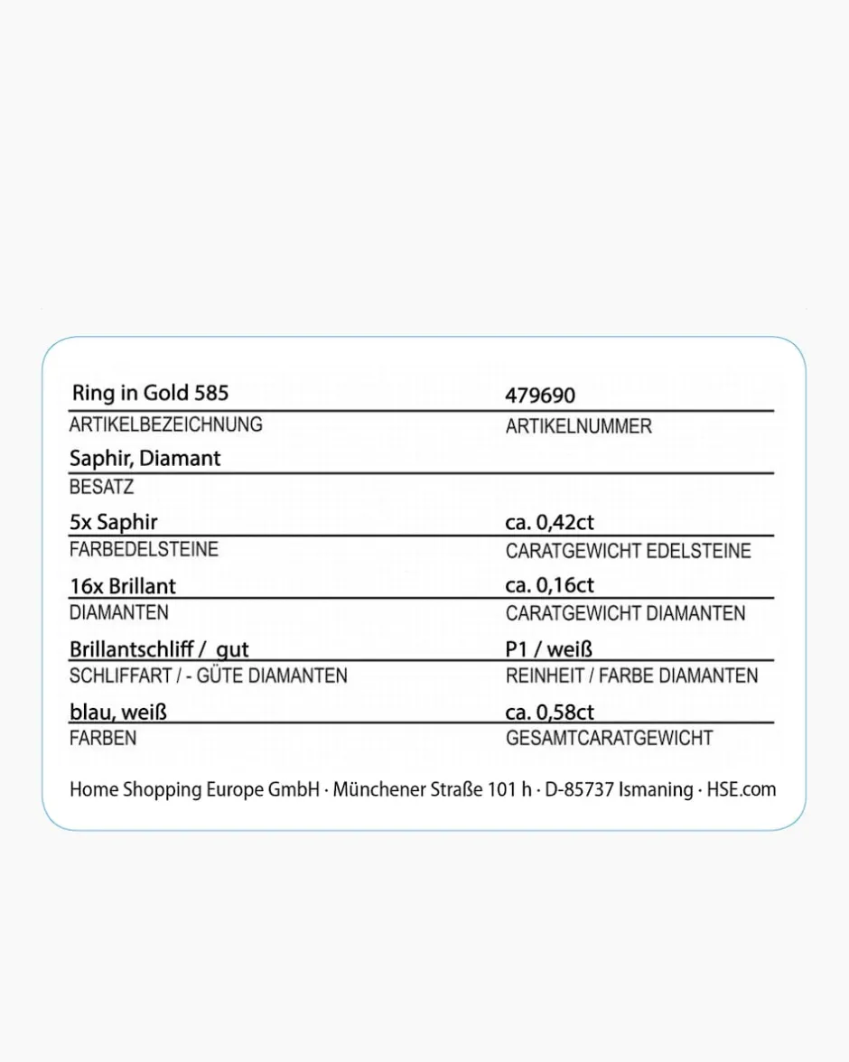 Sale Ring mit Saphir + Brillanten Ringe