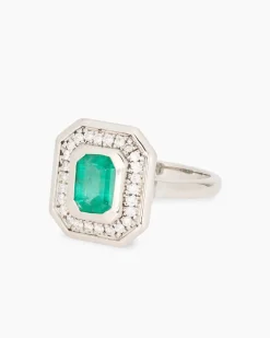 Online Ring mit Smaragd und Brillanten Ringe