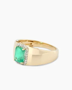 Discount Ring mit Smaragd und Diamant Ringe