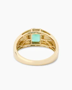 Discount Ring mit Smaragd und Diamant Ringe