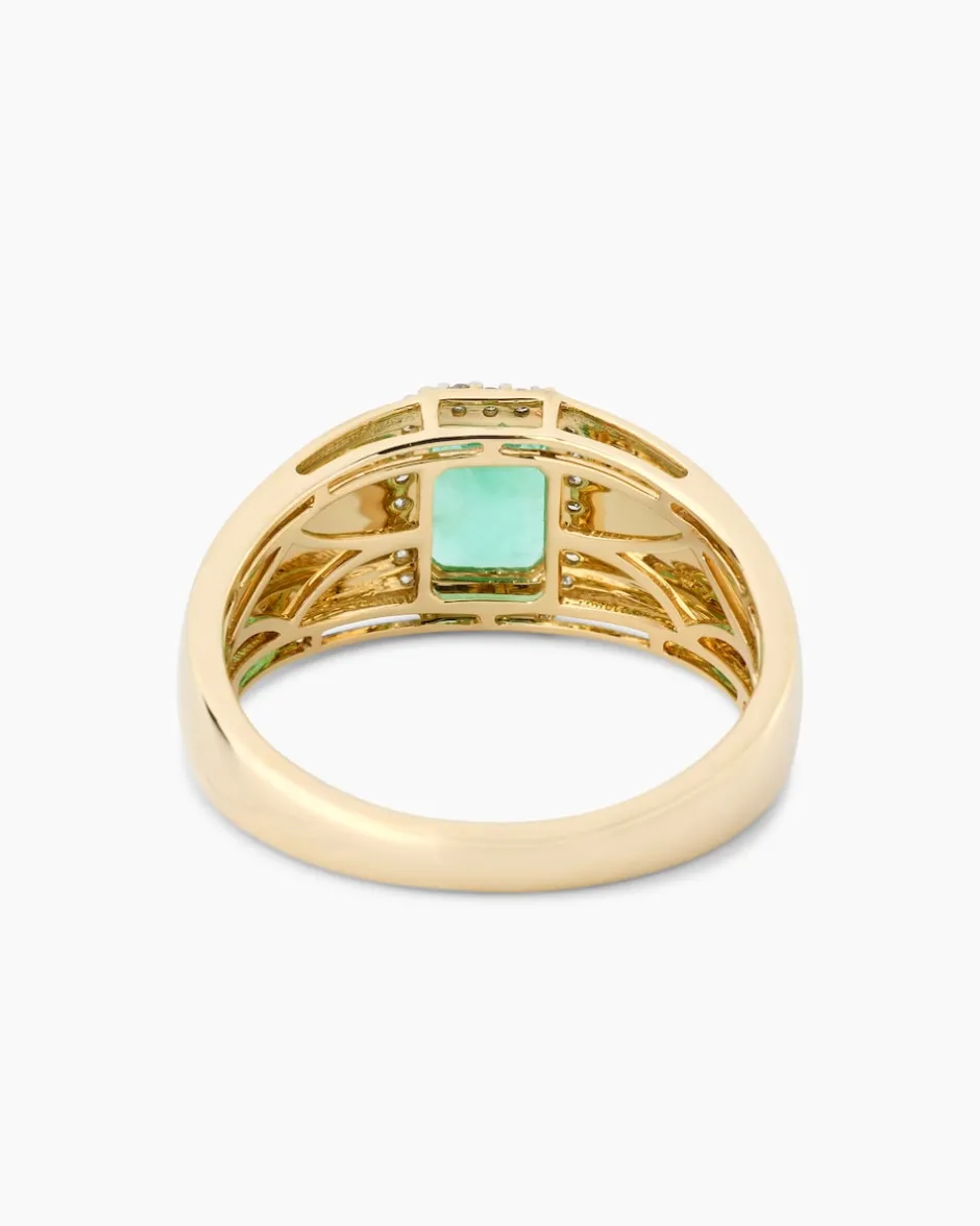 Discount Ring mit Smaragd und Diamant Ringe