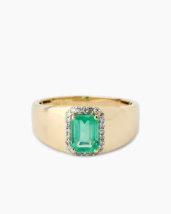 Discount Ring mit Smaragd und Diamant Ringe