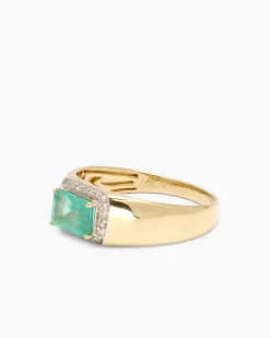 Outlet Ring mit Smaragd und Diamanten Ringe