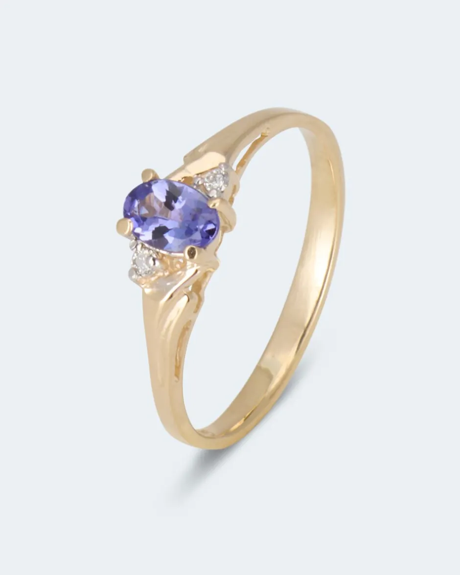Hot Ring mit Tansanit + Brillant Ringe