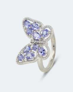 New Ring mit Tansanit AAA Ringe