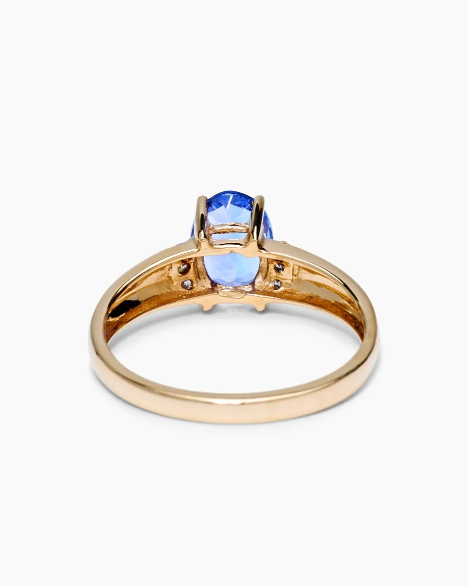 Online Ring mit Tansanit AAA & Brillanten Ringe