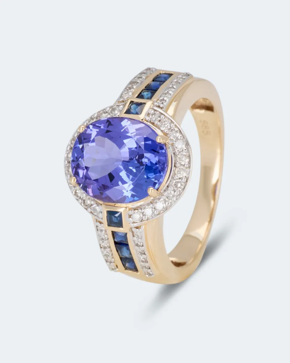 Clearance Ring mit Tansanit AAAA+ & Brillanten Ringe