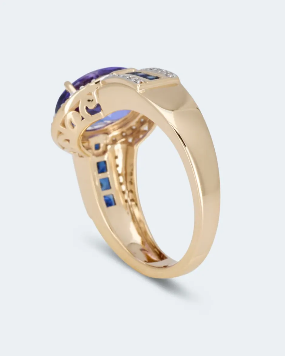 Clearance Ring mit Tansanit AAAA+ & Brillanten Ringe
