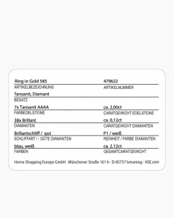 Discount Ring mit Tansanit AAAA & Brillant Ringe