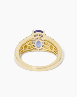 Sale Ring mit Tansanit AAAA & Brillanten Ringe
