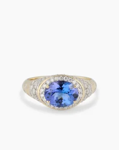 Discount Ring mit Tansanit AAAA & Brillanten Ringe