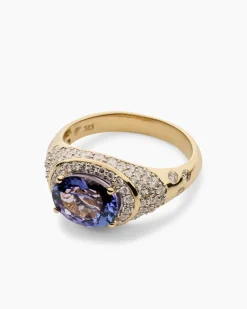 Discount Ring mit Tansanit AAAA & Brillanten Ringe