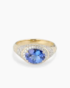 Discount Ring mit Tansanit AAAA & Brillanten Ringe