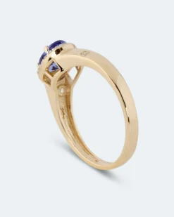 New Ring mit Tansanit AAAAA & Zirkonen Ringe