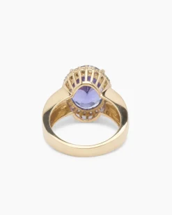 Clearance Ring mit Tansanit AAAAA + Brillant Ringe