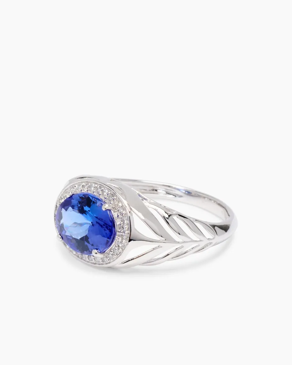Online Ring mit Tansanit AAAAA Blaues Gold von Afrika & Brillanten Ringe