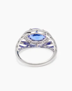 Online Ring mit Tansanit AAAAA Blaues Gold von Afrika & Brillanten Ringe