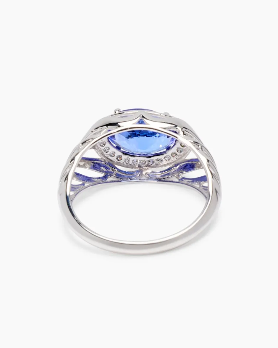 Online Ring mit Tansanit AAAAA Blaues Gold von Afrika & Brillanten Ringe