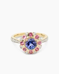 Ring mit Tansanit und Brillanten Ringe
