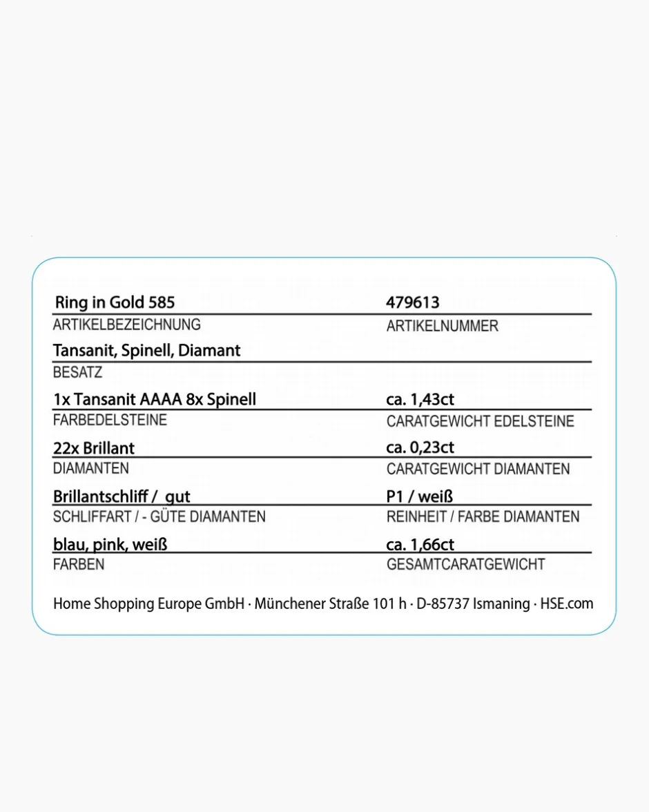 Ring mit Tansanit und Brillanten Ringe