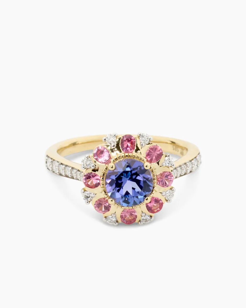 Ring mit Tansanit und Brillanten Ringe