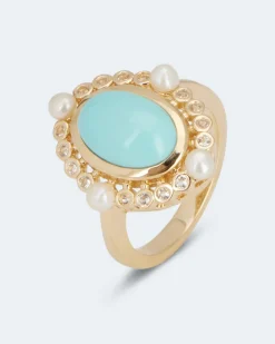 Discount Ring mit Türkis Ringe