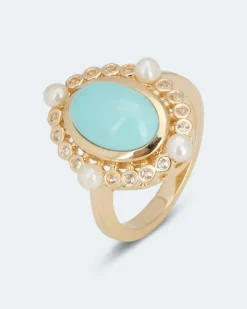 Discount Ring mit Türkis Ringe
