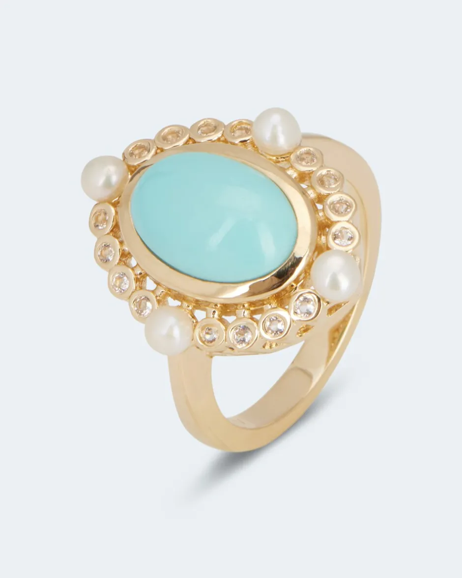 Discount Ring mit Türkis Ringe