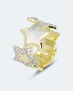 Online Ring mit Zirkonia & Perlmutt Ringe