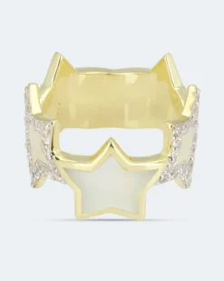 Online Ring mit Zirkonia & Perlmutt Ringe
