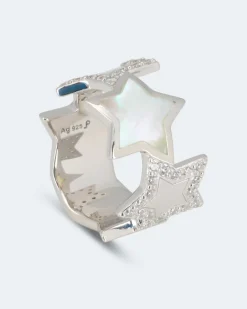 Online Ring mit Zirkonia & Perlmutt Ringe