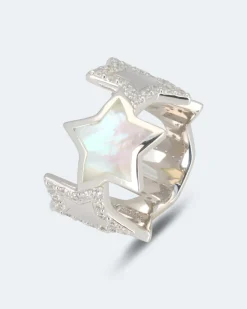 Online Ring mit Zirkonia & Perlmutt Ringe