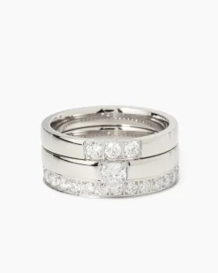 Sale Ring mit Zirkonia, 3er Set Ringe