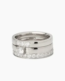 Sale Ring mit Zirkonia, 3er Set Ringe