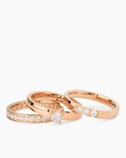 Sale Ring mit Zirkonia, 3er Set Ringe