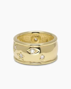 Ring "Mond & Sterne" mit Zirkonia Ringe