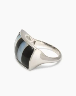 Hot Ring "Zebra" mit Perlmutt-Onyx Ringe
