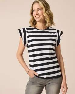 Sale Ringelshirt mit Flügelärmeln Shirts & Tops