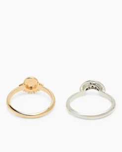 Discount Ring-Set mit Zirkon & Spinell, 2tlg. Ringe