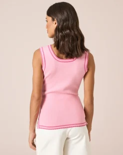 Clearance Ärmelloses Shirt mit Wellenkanten Shirts & Tops