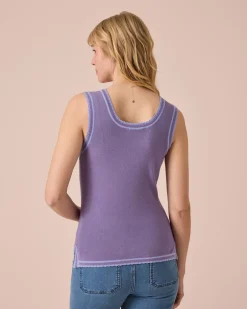 Clearance Ärmelloses Shirt mit Wellenkanten Shirts & Tops