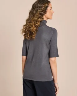 Online Rollkragenpullover kurzarm Strickware