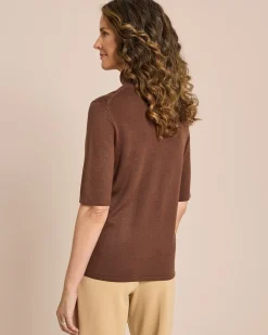 Online Rollkragenpullover kurzarm Strickware