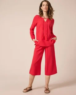 Discount 7/8-Schlupfhose aus Musselin Hosen