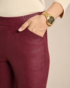 Outlet Schlupfhose in Schlangenlederoptik Hosen