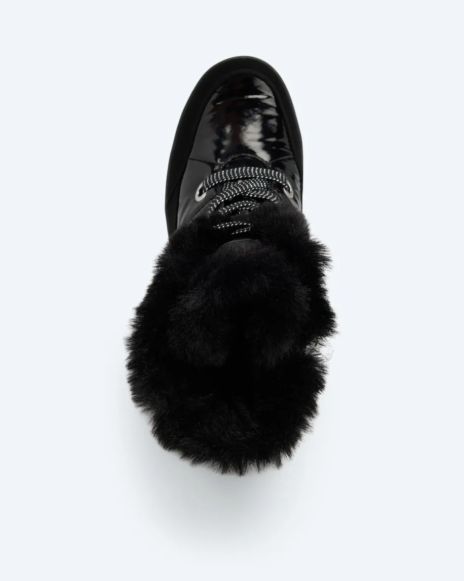 Best Schnürboot mit Fell Schuhe