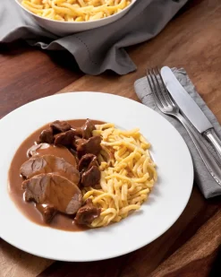 Discount Schweinefilet in Pfifferlingsoße Lebensmittel