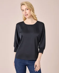 Outlet Shirt aus Satin Shirts & Tops