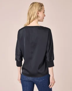 Outlet Shirt aus Satin Shirts & Tops